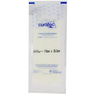 COMPRESSA C/ PETROLATUM 7,6x20,3cm C/ 03 Und - CURATEC